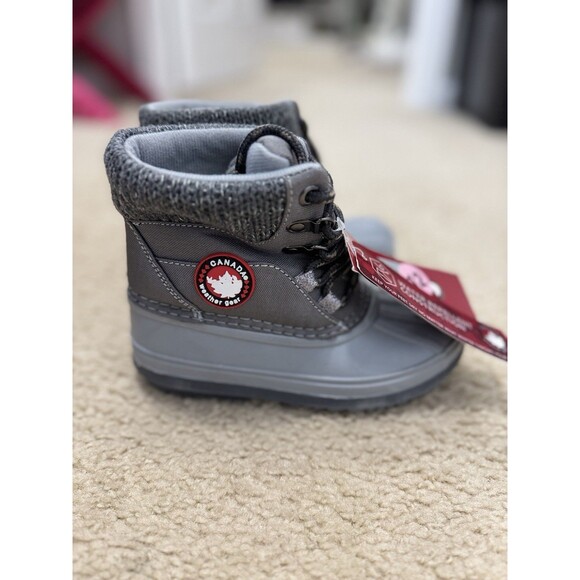 Canada WeatherGear Little Girls Boots Carmen Style In Gray US Size 12M - Picture 3 of 10